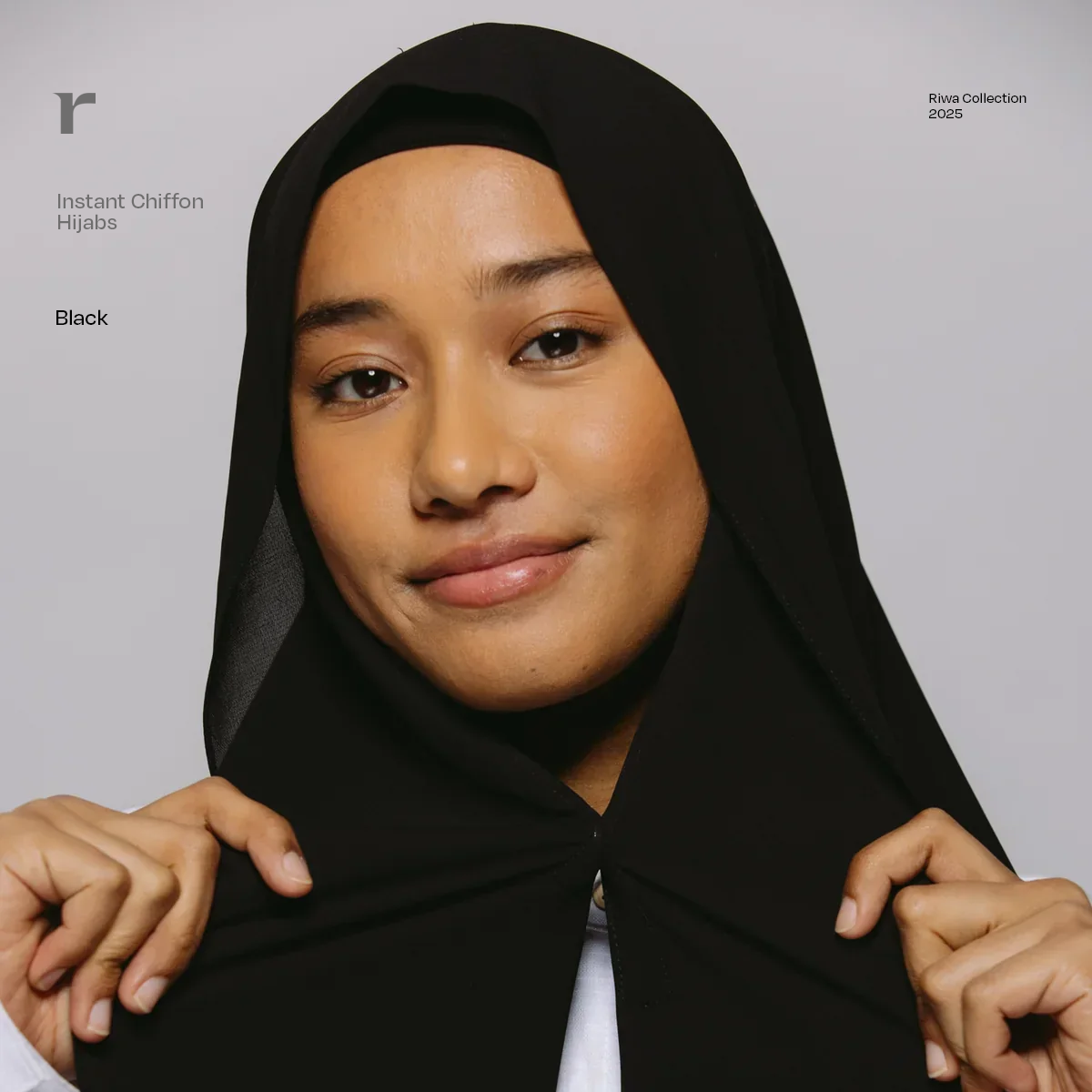 Instant Chiffon Hijab w/ Magnets - Riwa