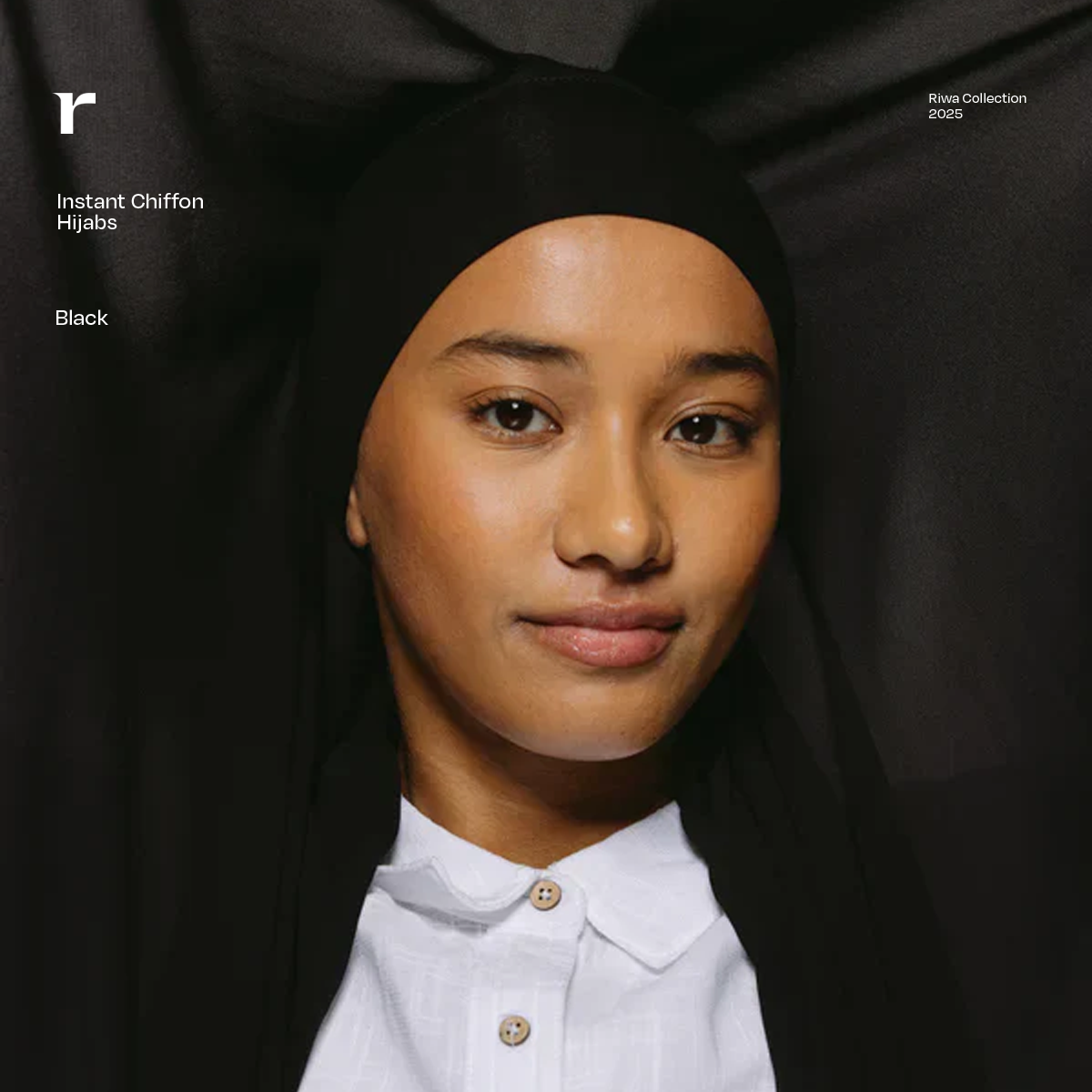 Instant Chiffon Hijab w/ Magnets - Riwa
