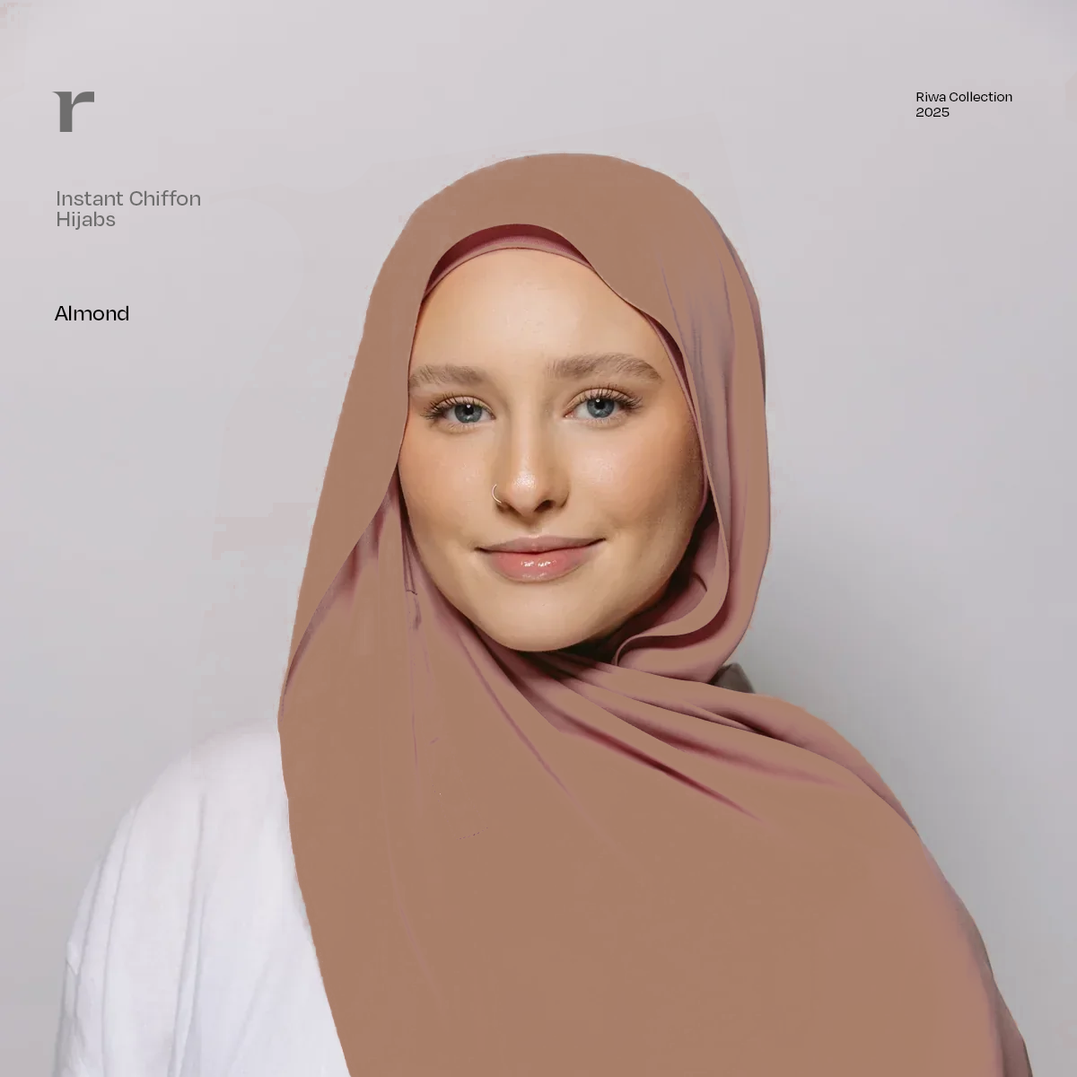 Instant Chiffon Hijab w/ Magnets - Riwa