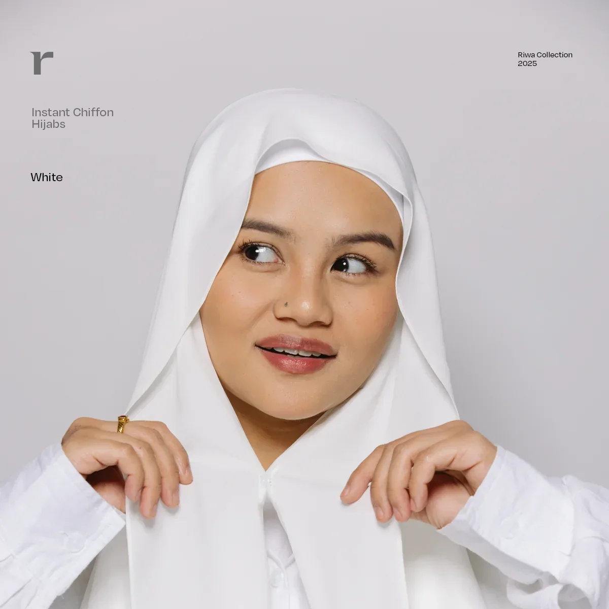 Instant Chiffon Hijab w/ Magnets - Riwa