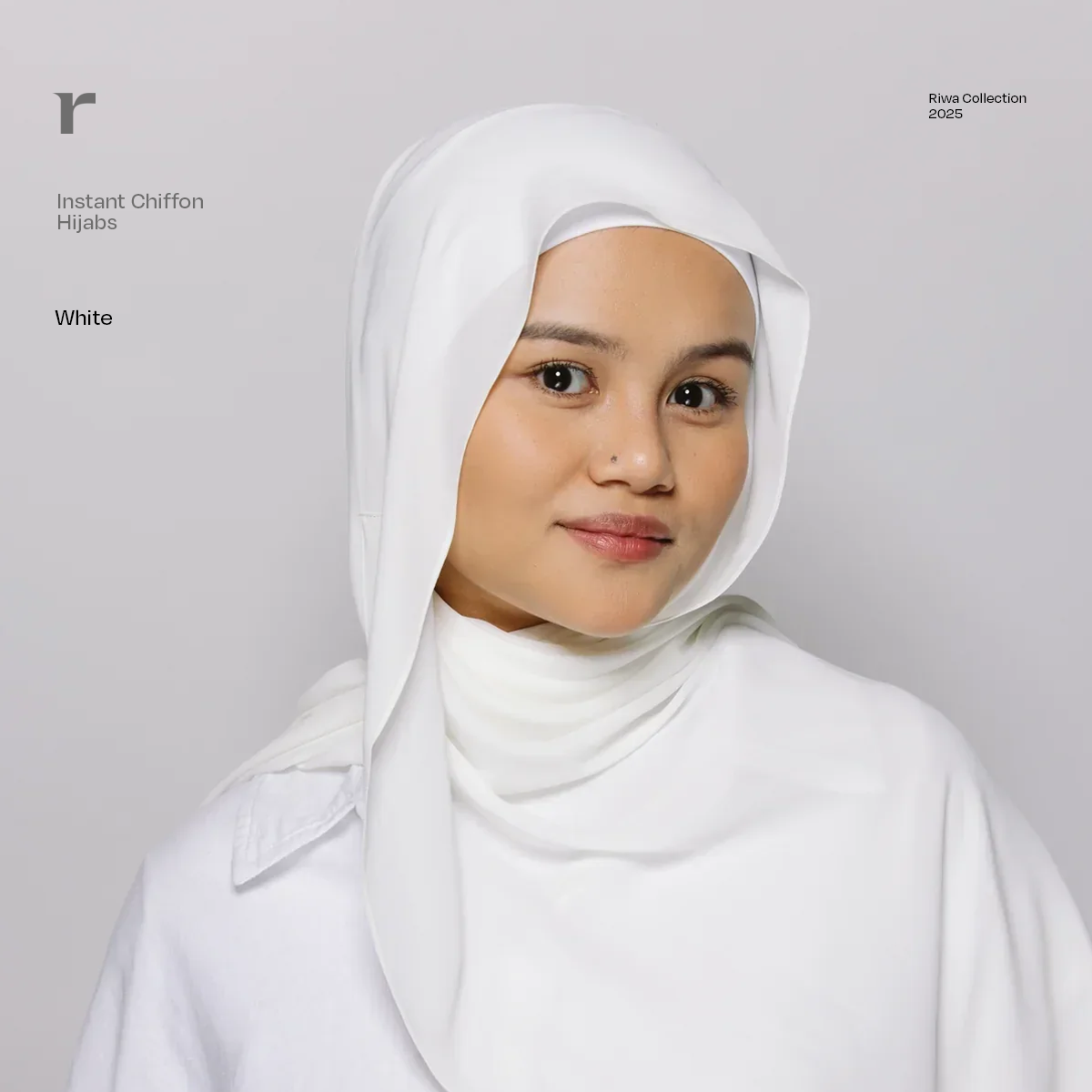 Instant Chiffon Hijab w/ Magnets - Riwa