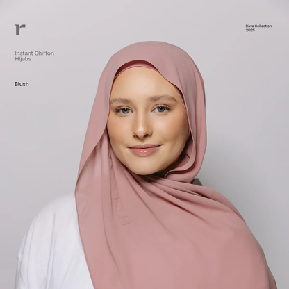Instant Chiffon Hijab w/ Magnets - Riwa