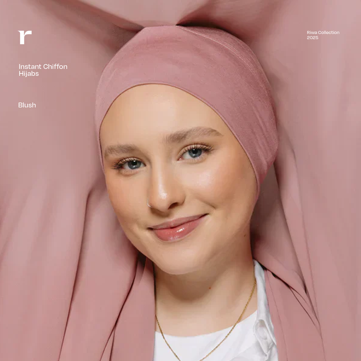 Instant Chiffon Hijab w/ Magnets - Riwa