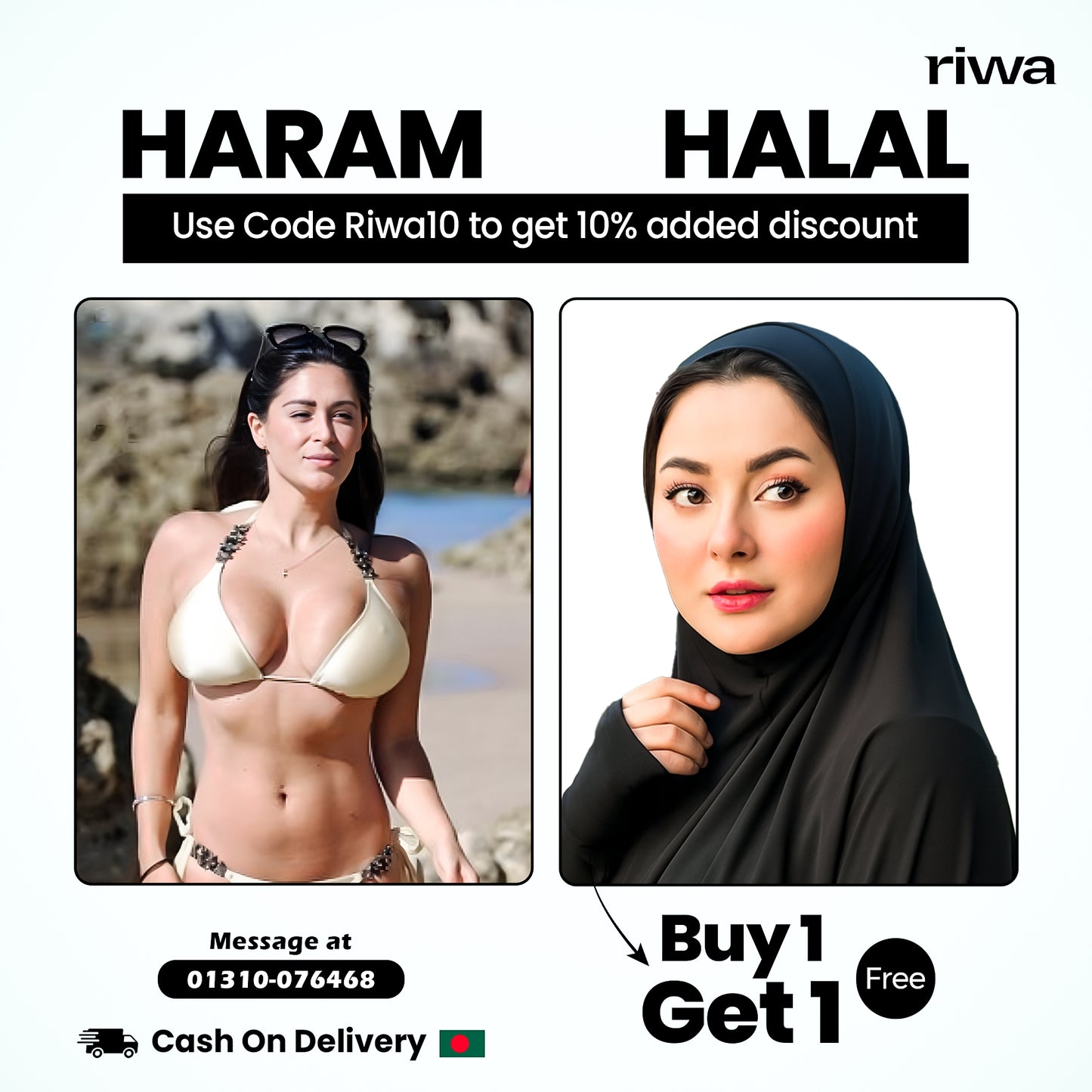 Riwa Long Hooded Top - Black